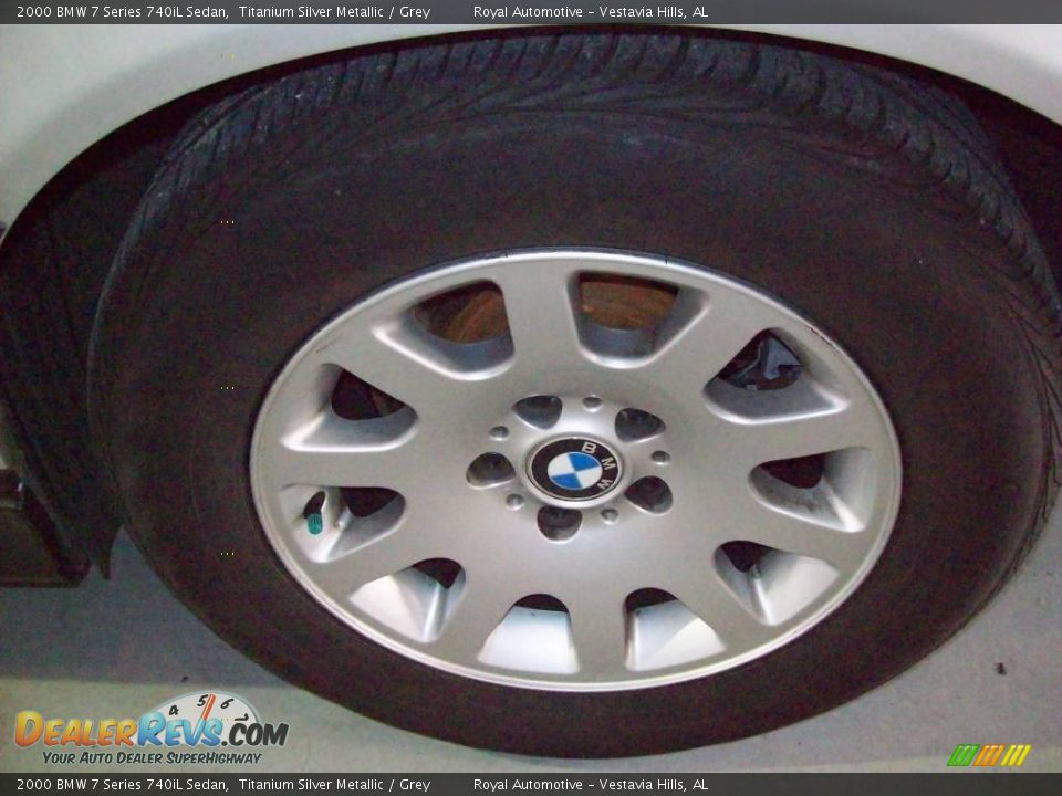2000 BMW 7 Series 740iL Sedan Titanium Silver Metallic / Grey Photo #10