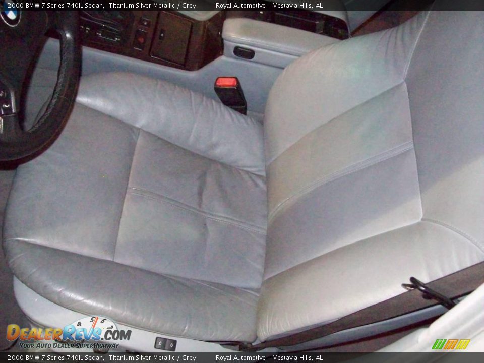 2000 BMW 7 Series 740iL Sedan Titanium Silver Metallic / Grey Photo #13