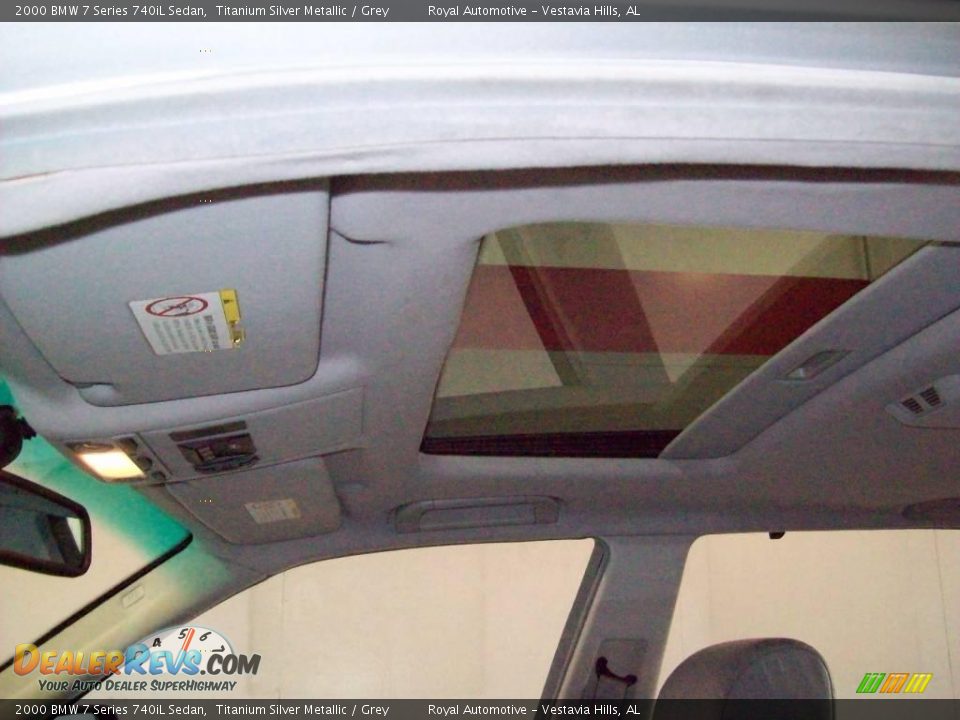 2000 BMW 7 Series 740iL Sedan Titanium Silver Metallic / Grey Photo #19