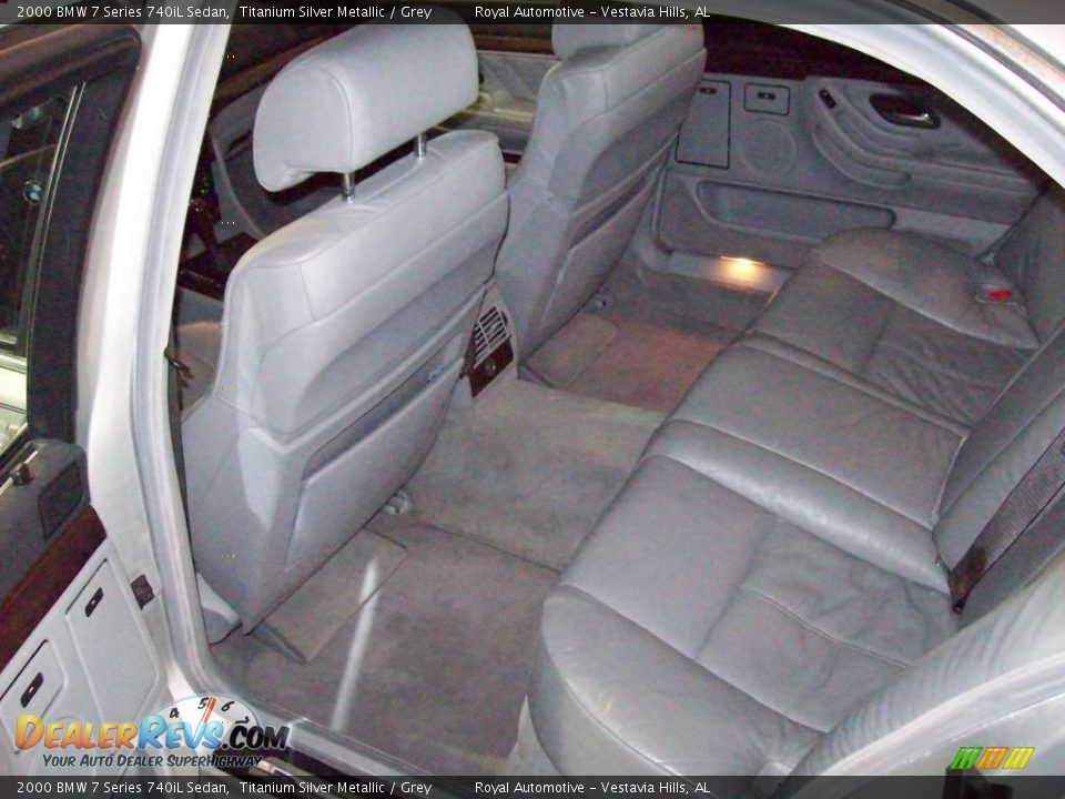 2000 BMW 7 Series 740iL Sedan Titanium Silver Metallic / Grey Photo #21