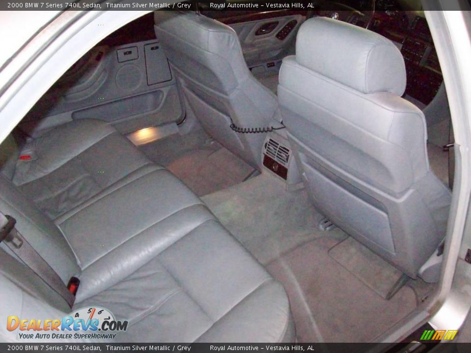 2000 BMW 7 Series 740iL Sedan Titanium Silver Metallic / Grey Photo #25