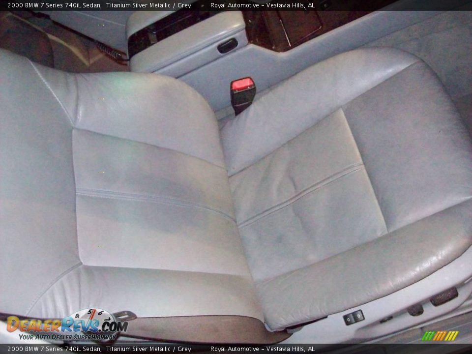 2000 BMW 7 Series 740iL Sedan Titanium Silver Metallic / Grey Photo #29