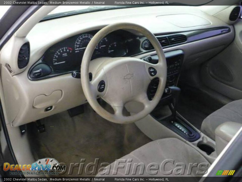 2002 Chevrolet Malibu Sedan Medium Bronzemist Metallic / Neutral Photo #11