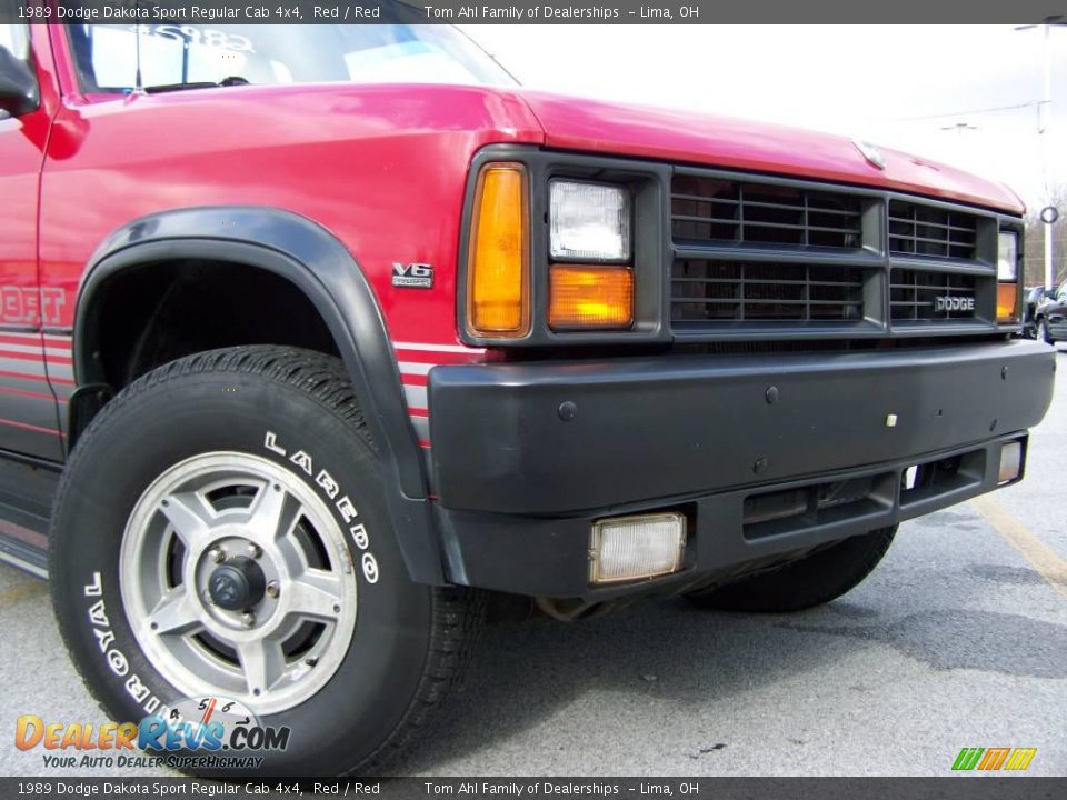 1989 Dodge Dakota Sport Regular Cab 4x4 Red / Red Photo #2