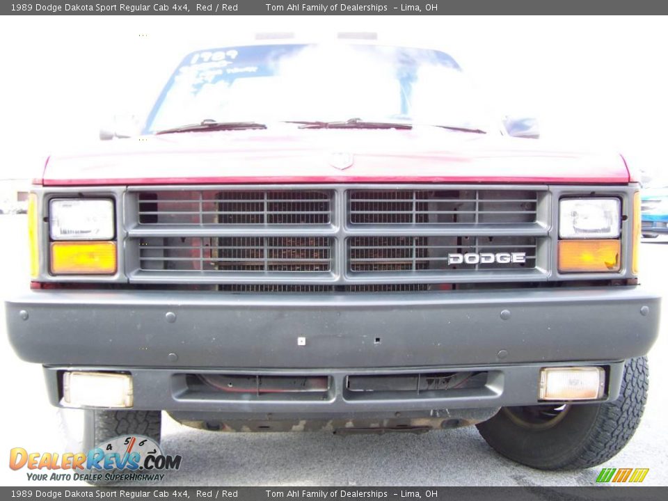1989 Dodge Dakota Sport Regular Cab 4x4 Red / Red Photo #3