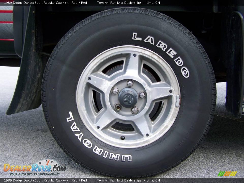 1989 Dodge Dakota Sport Regular Cab 4x4 Red / Red Photo #9