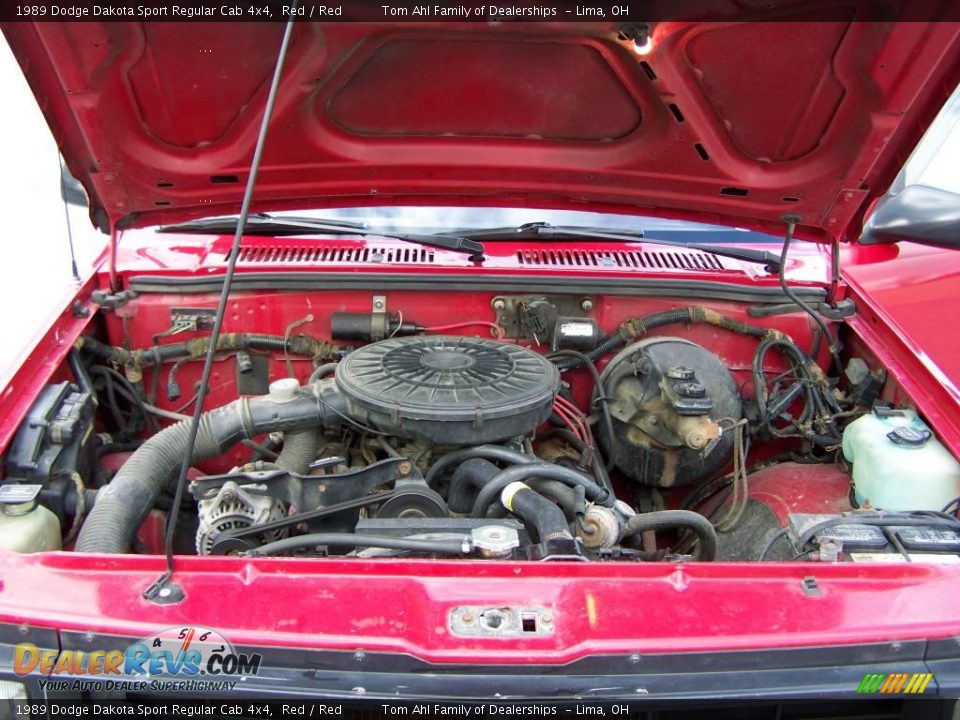 1989 Dodge Dakota Sport Regular Cab 4x4 Red / Red Photo #13