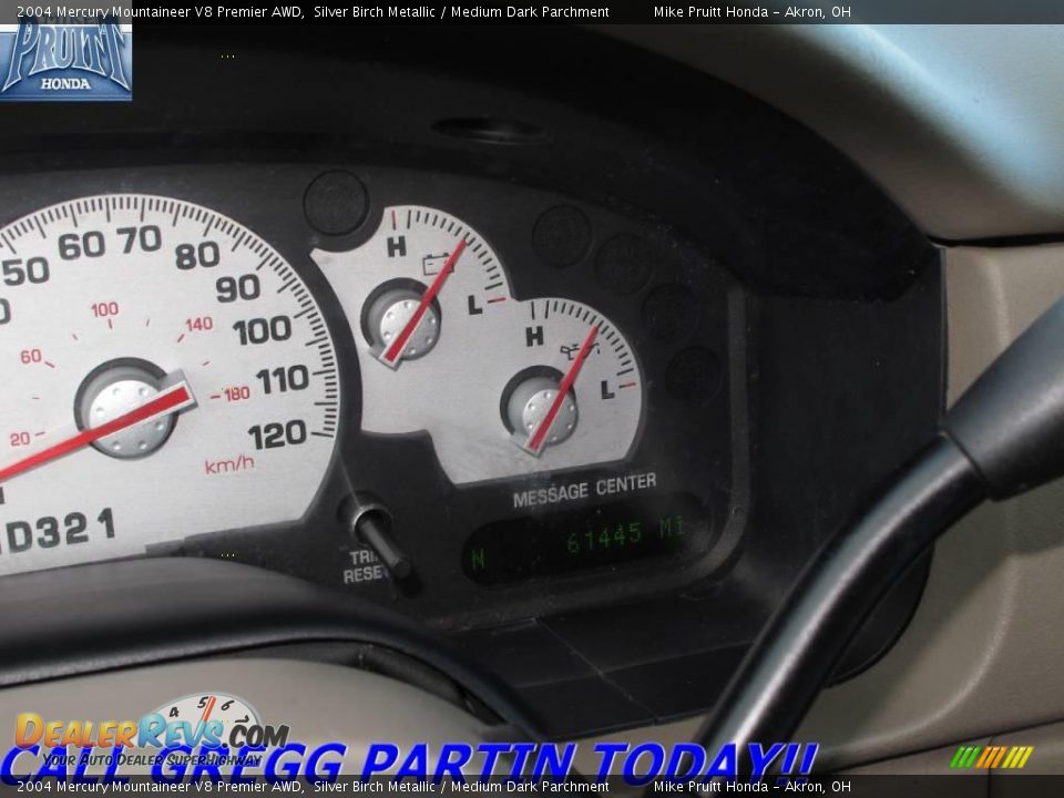 2004 Mercury Mountaineer V8 Premier AWD Silver Birch Metallic / Medium Dark Parchment Photo #18