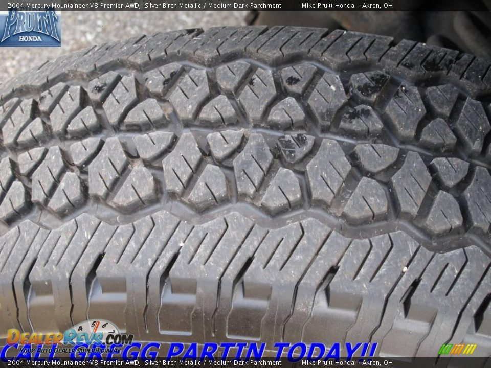 2004 Mercury Mountaineer V8 Premier AWD Silver Birch Metallic / Medium Dark Parchment Photo #26