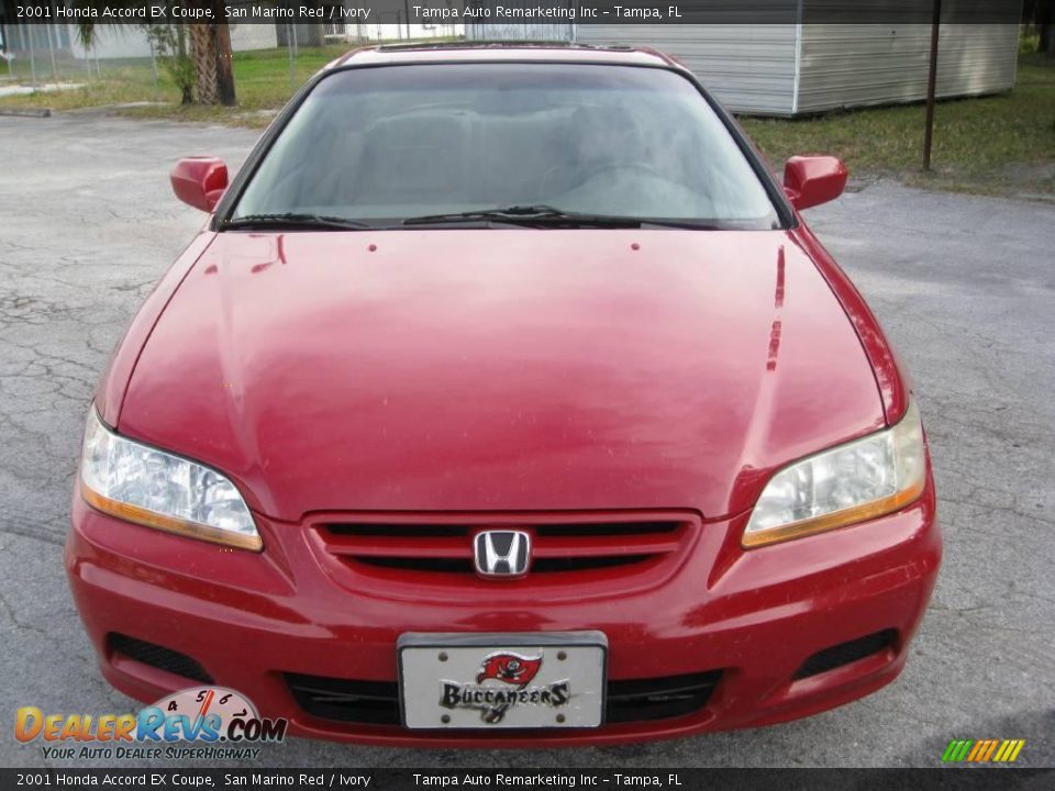 2001 Honda Accord EX Coupe San Marino Red / Ivory Photo #2