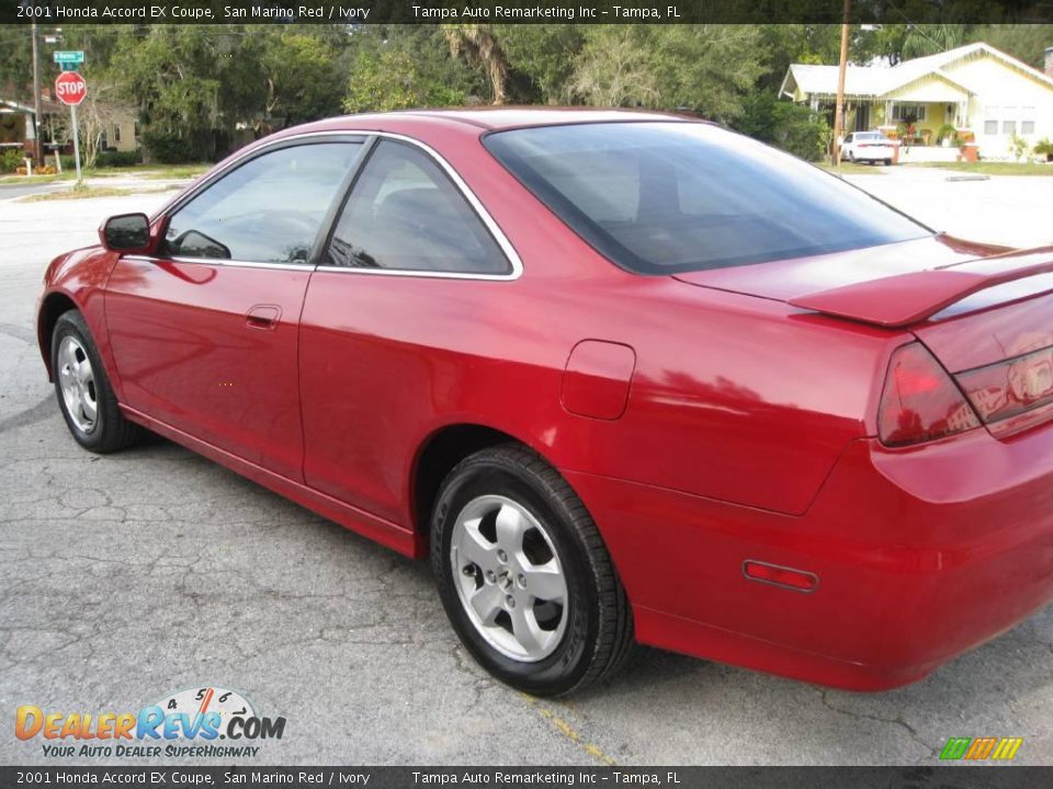 2001 Honda Accord EX Coupe San Marino Red / Ivory Photo #9