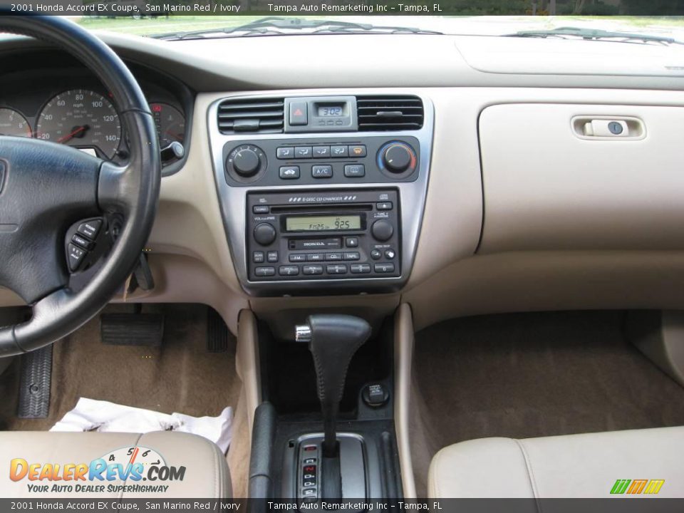 2001 Honda Accord EX Coupe San Marino Red / Ivory Photo #28