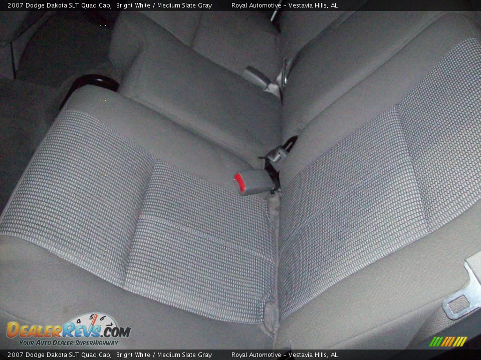 2007 Dodge Dakota SLT Quad Cab Bright White / Medium Slate Gray Photo #20