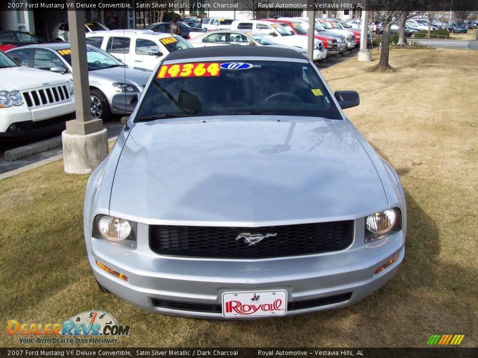2007 Ford Mustang V6 Deluxe Convertible Satin Silver Metallic / Dark Charcoal Photo #2