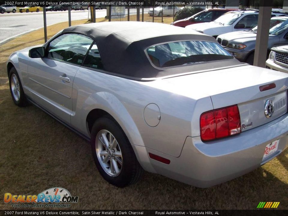 2007 Ford Mustang V6 Deluxe Convertible Satin Silver Metallic / Dark Charcoal Photo #3