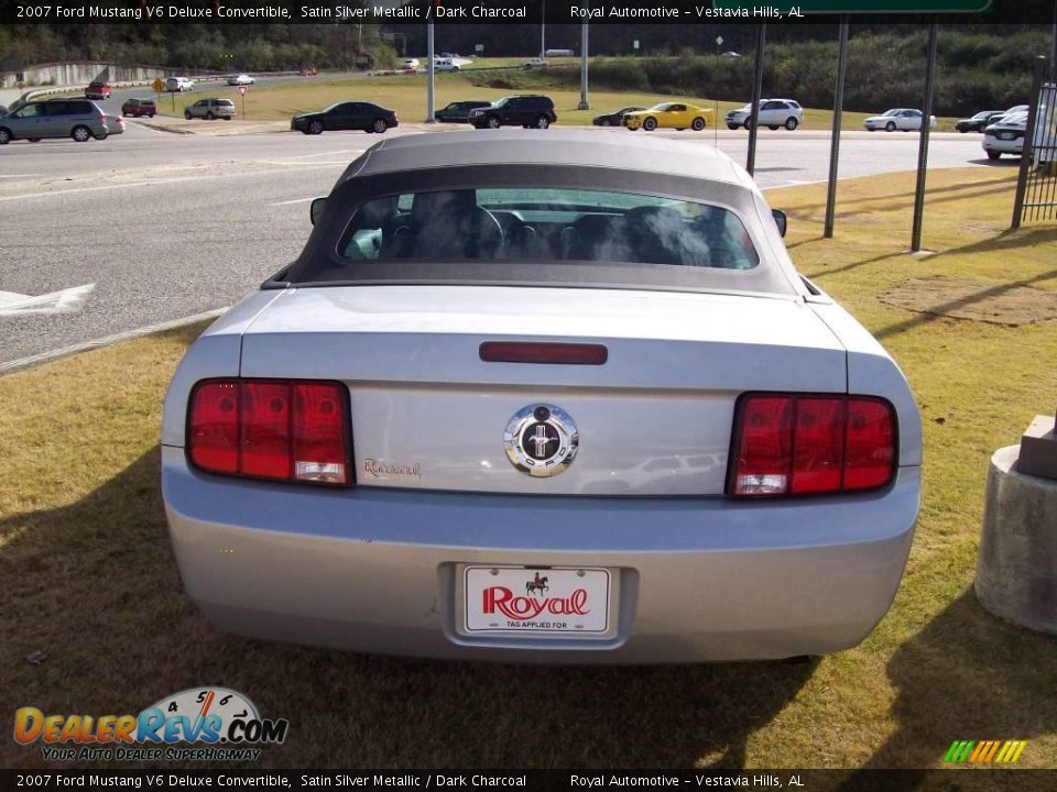 2007 Ford Mustang V6 Deluxe Convertible Satin Silver Metallic / Dark Charcoal Photo #4
