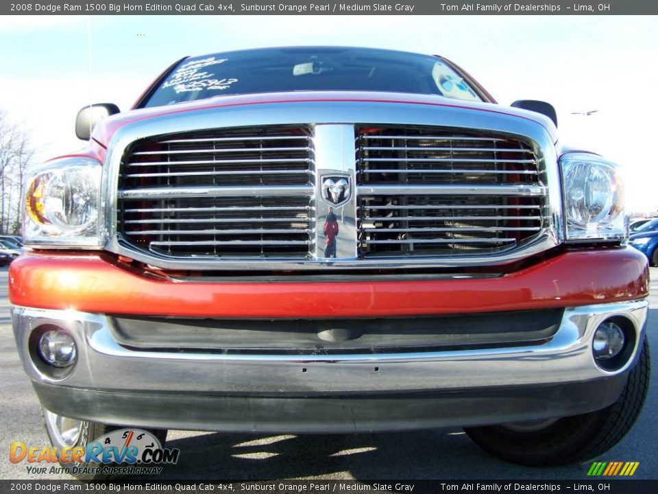 2008 Dodge Ram 1500 Big Horn Edition Quad Cab 4x4 Sunburst Orange Pearl / Medium Slate Gray Photo #3