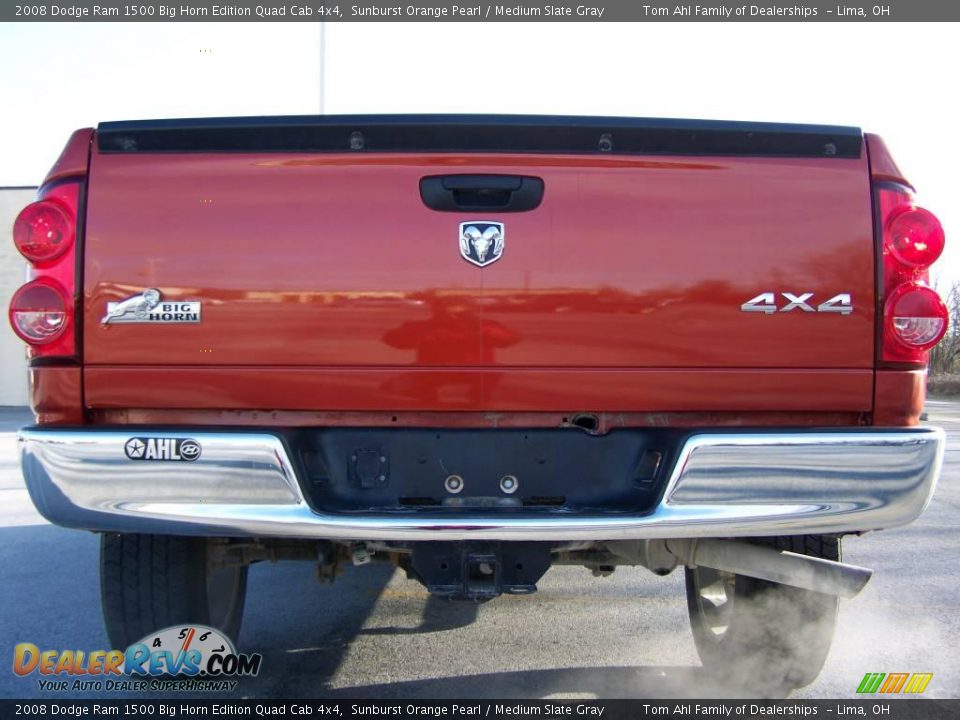 2008 Dodge Ram 1500 Big Horn Edition Quad Cab 4x4 Sunburst Orange Pearl / Medium Slate Gray Photo #6