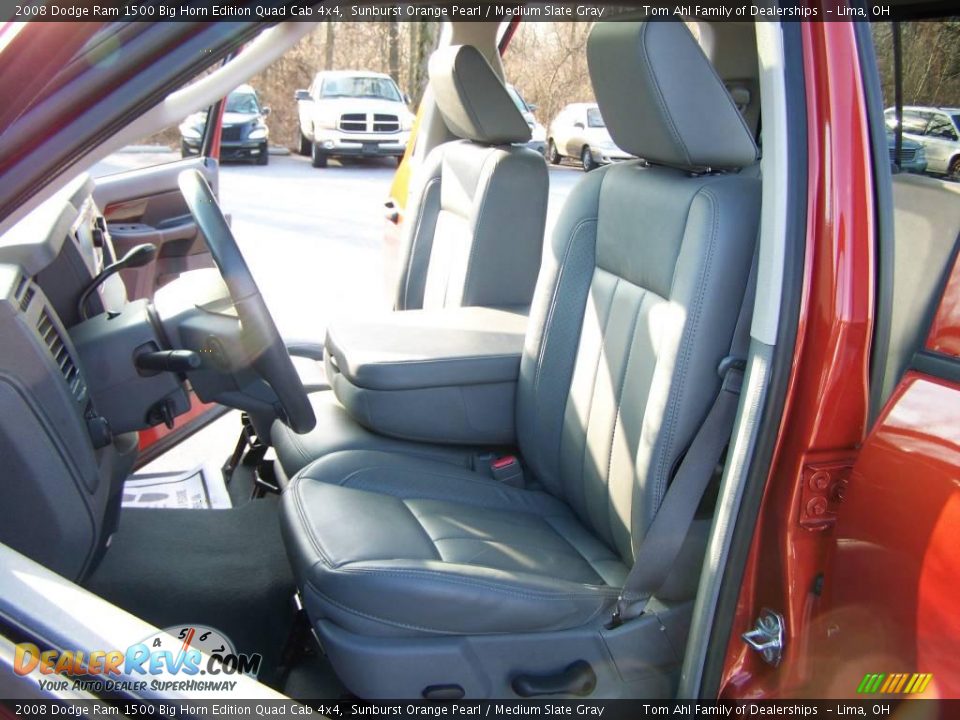 2008 Dodge Ram 1500 Big Horn Edition Quad Cab 4x4 Sunburst Orange Pearl / Medium Slate Gray Photo #9