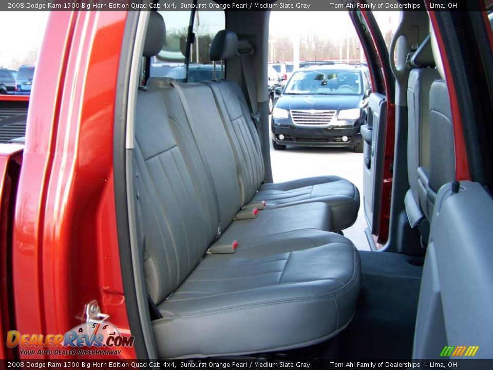 2008 Dodge Ram 1500 Big Horn Edition Quad Cab 4x4 Sunburst Orange Pearl / Medium Slate Gray Photo #14