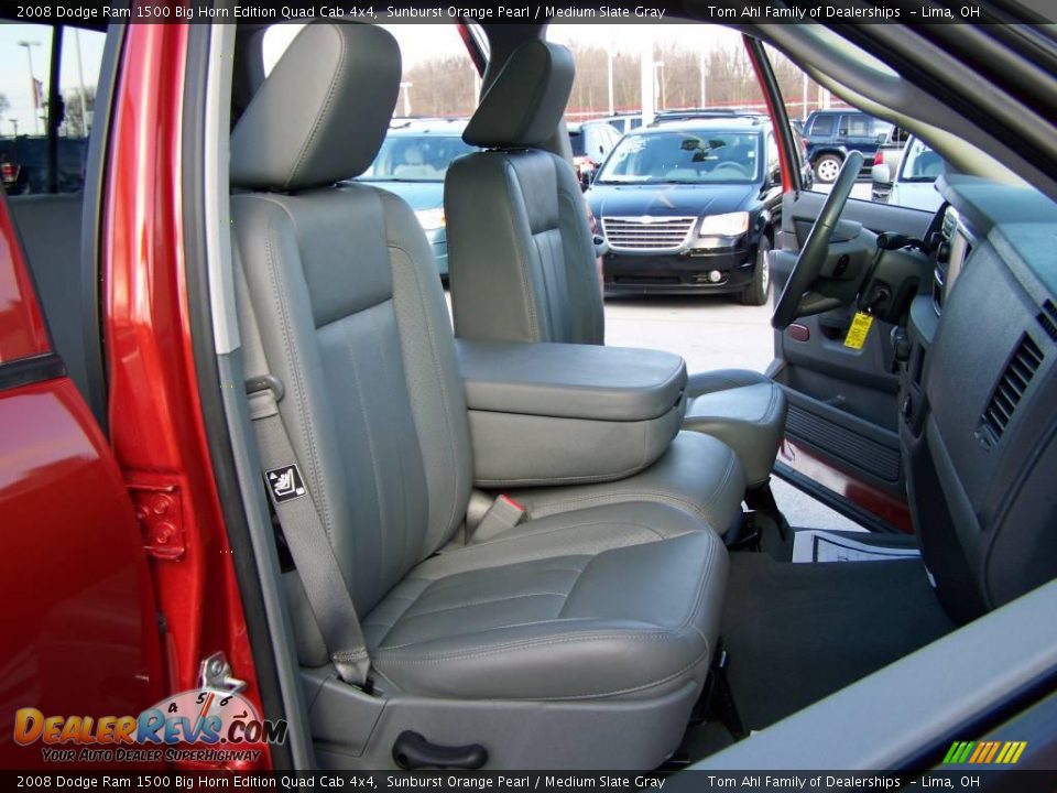 2008 Dodge Ram 1500 Big Horn Edition Quad Cab 4x4 Sunburst Orange Pearl / Medium Slate Gray Photo #15