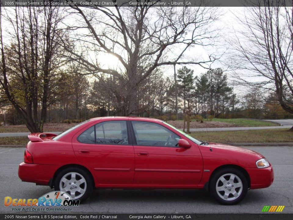 2005 Nissan Sentra 1.8 S Special Edition Code Red / Charcoal Photo #5