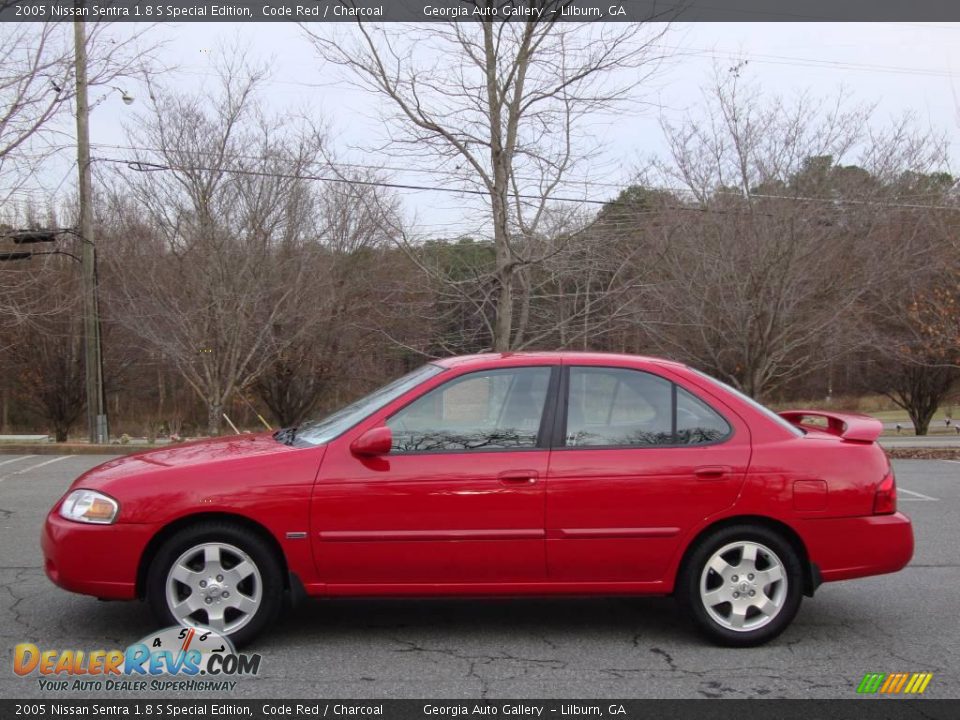 2005 Nissan Sentra 1.8 S Special Edition Code Red / Charcoal Photo #6