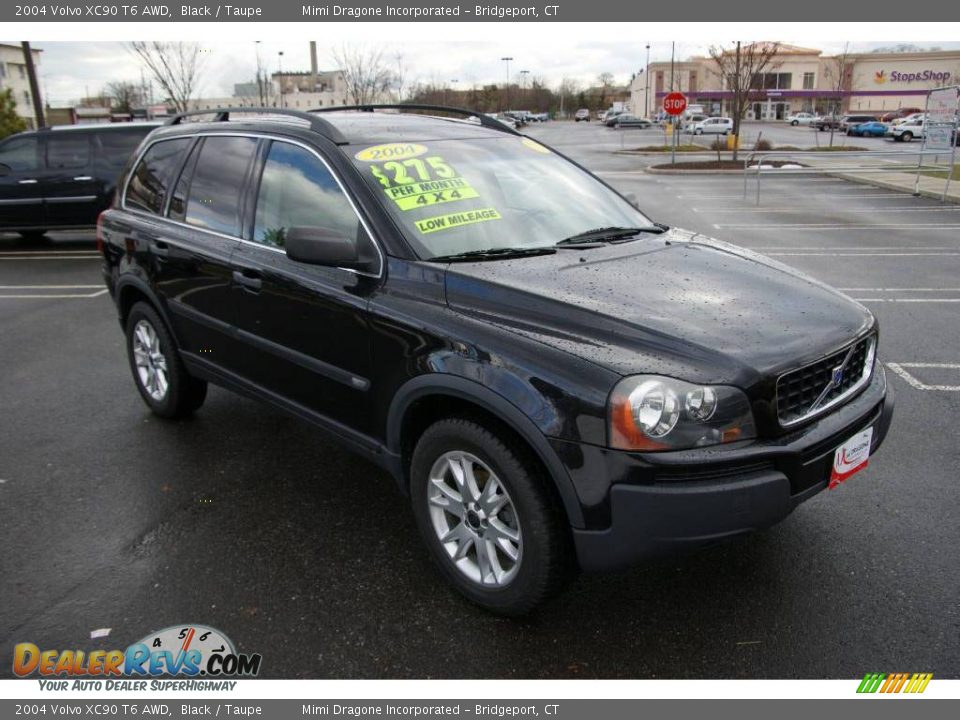 2004 Volvo XC90 T6 AWD Black / Taupe Photo #3