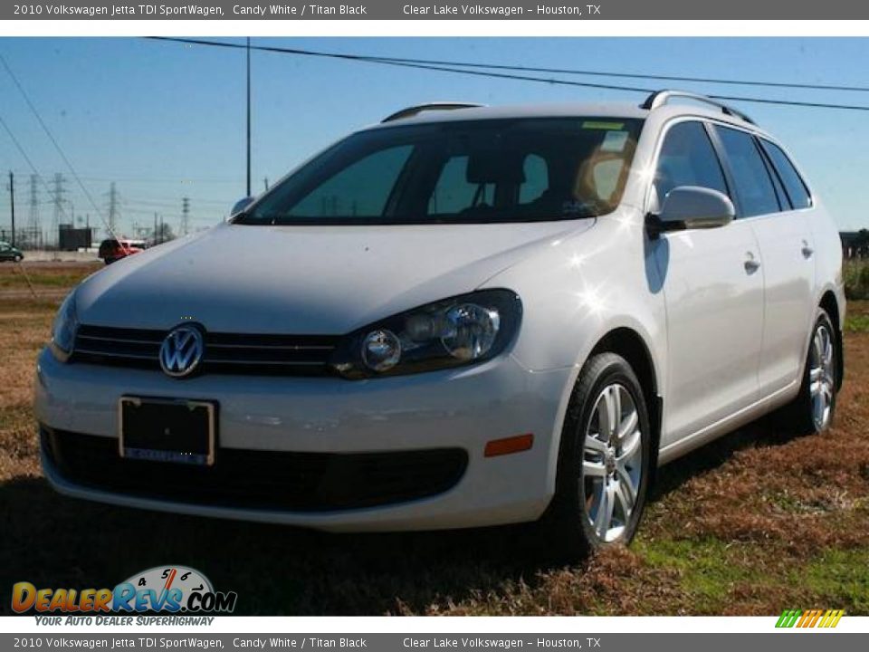 2010 Volkswagen Jetta TDI SportWagen Candy White / Titan Black Photo #3