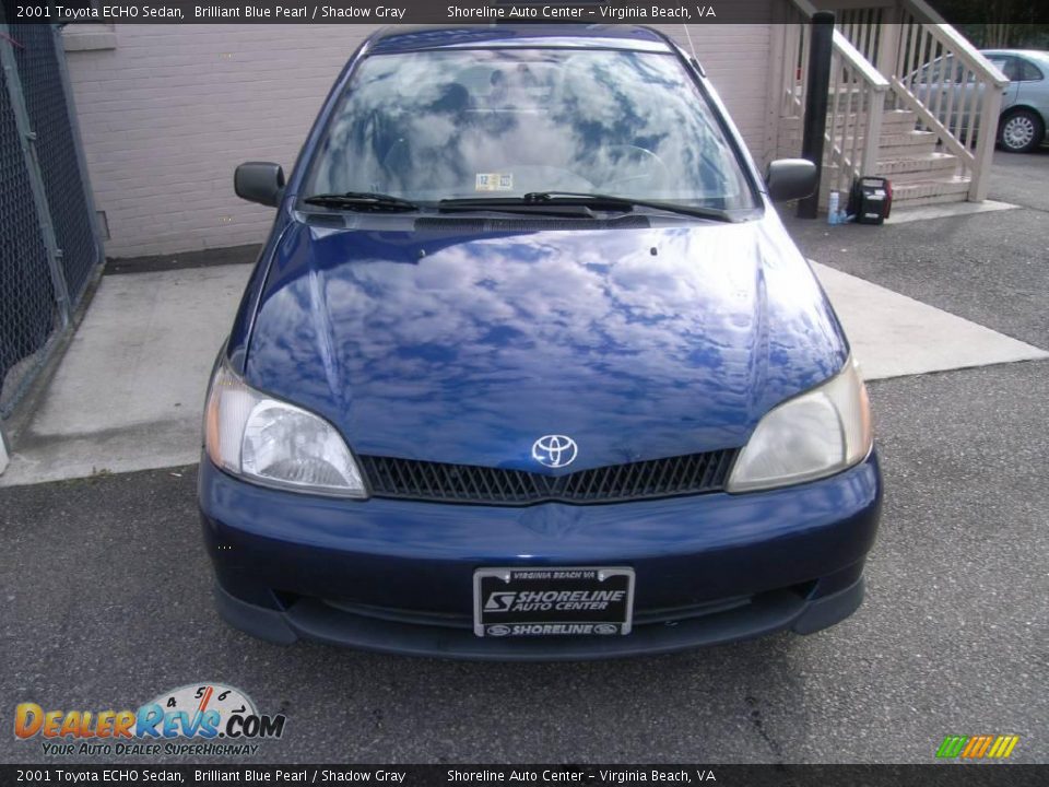 2001 Toyota ECHO Sedan Brilliant Blue Pearl / Shadow Gray Photo #1
