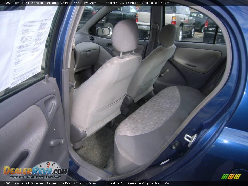2001 Toyota ECHO Sedan Brilliant Blue Pearl / Shadow Gray Photo #6