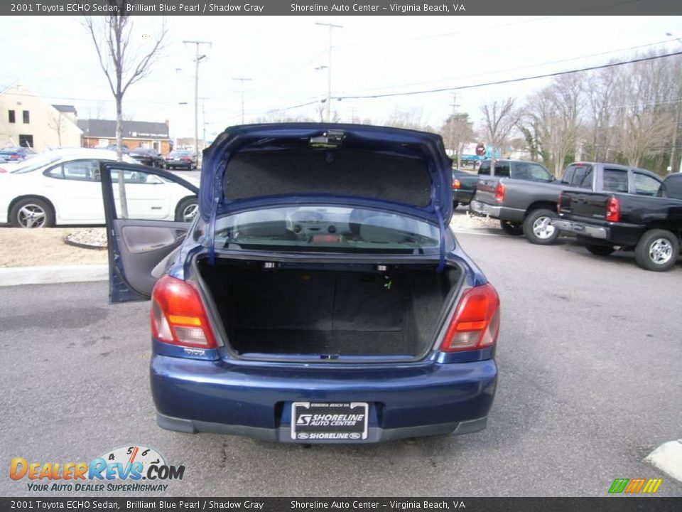 2001 Toyota ECHO Sedan Brilliant Blue Pearl / Shadow Gray Photo #10