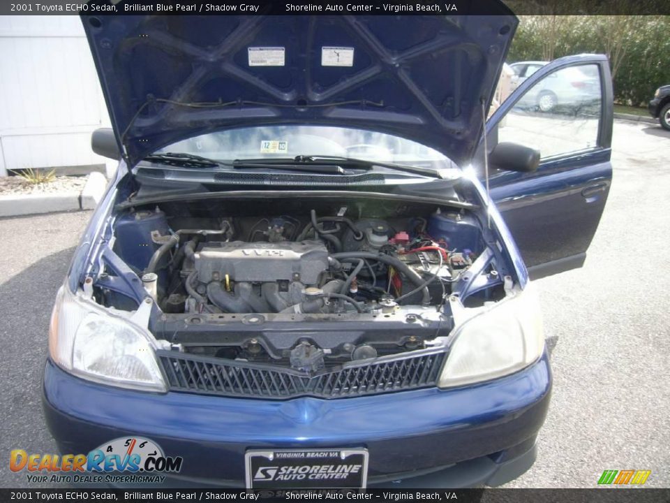 2001 Toyota ECHO Sedan Brilliant Blue Pearl / Shadow Gray Photo #11