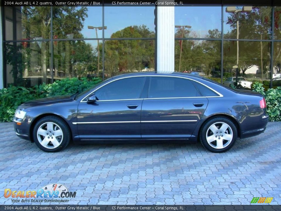 2004 Audi A8 L 4.2 quattro Oyster Grey Metallic / Blue Photo #3