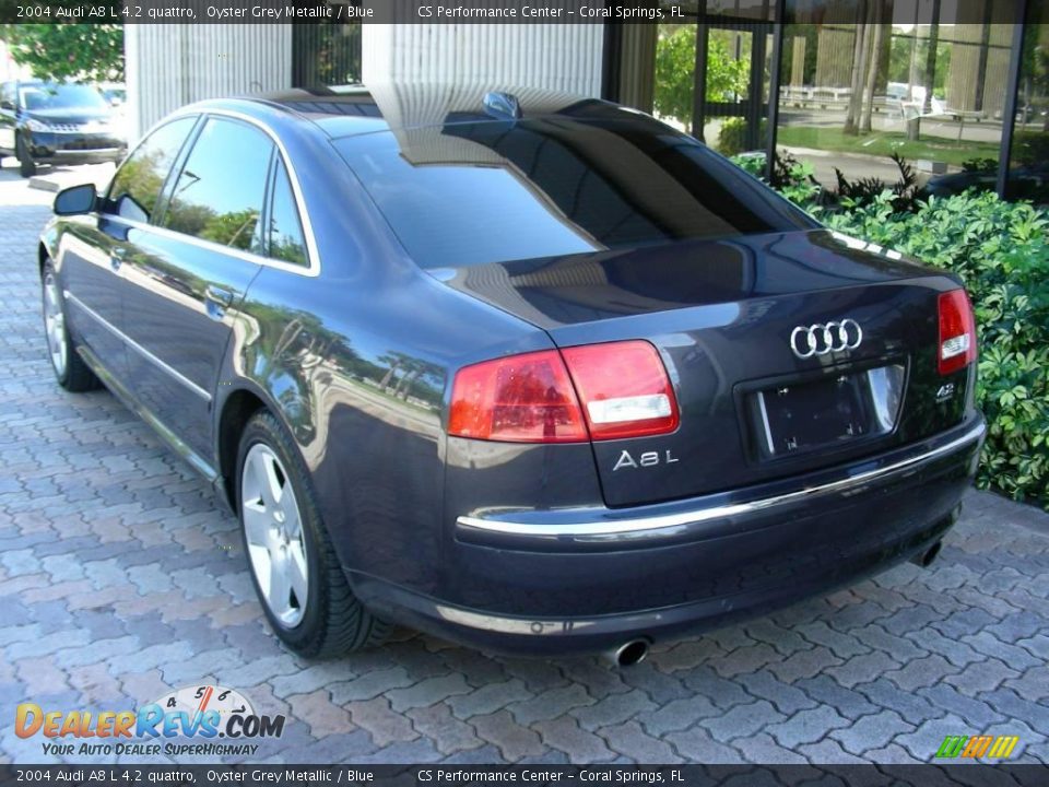 2004 Audi A8 L 4.2 quattro Oyster Grey Metallic / Blue Photo #7