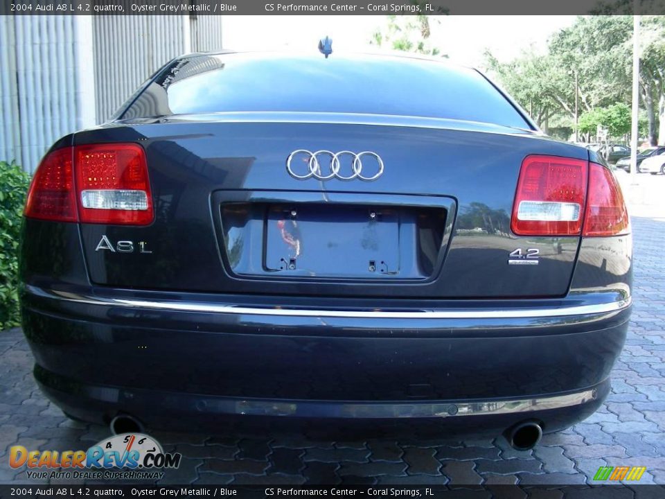 2004 Audi A8 L 4.2 quattro Oyster Grey Metallic / Blue Photo #8