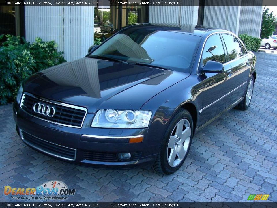 2004 Audi A8 L 4.2 quattro Oyster Grey Metallic / Blue Photo #9
