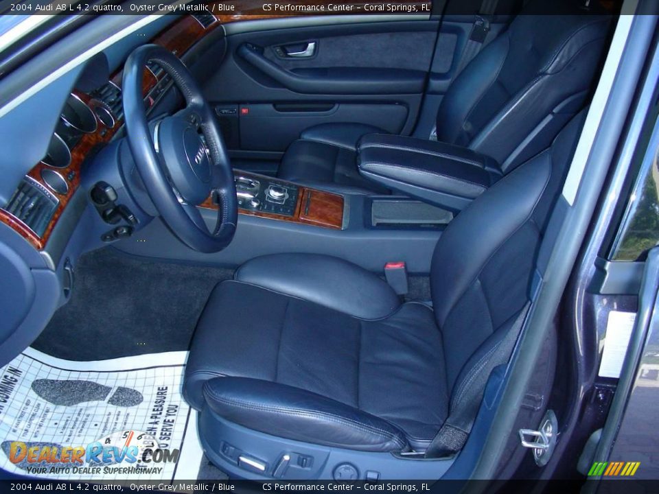 2004 Audi A8 L 4.2 quattro Oyster Grey Metallic / Blue Photo #10