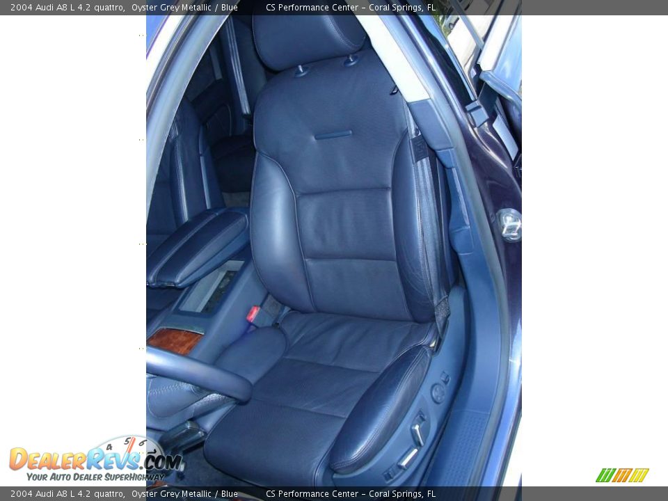 2004 Audi A8 L 4.2 quattro Oyster Grey Metallic / Blue Photo #11
