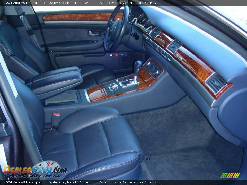 2004 Audi A8 L 4.2 quattro Oyster Grey Metallic / Blue Photo #12