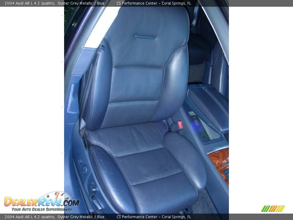 2004 Audi A8 L 4.2 quattro Oyster Grey Metallic / Blue Photo #13