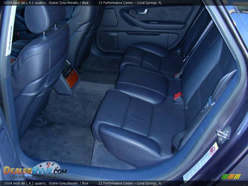 2004 Audi A8 L 4.2 quattro Oyster Grey Metallic / Blue Photo #14
