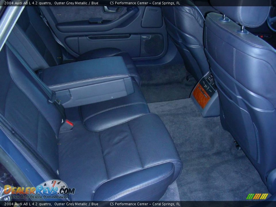 2004 Audi A8 L 4.2 quattro Oyster Grey Metallic / Blue Photo #15