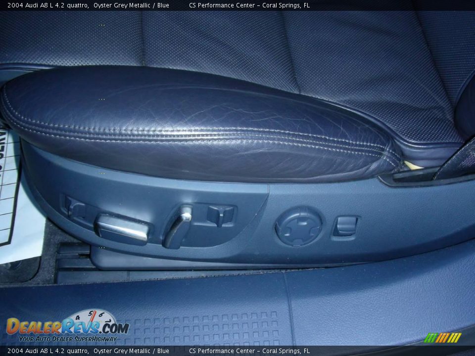 2004 Audi A8 L 4.2 quattro Oyster Grey Metallic / Blue Photo #24