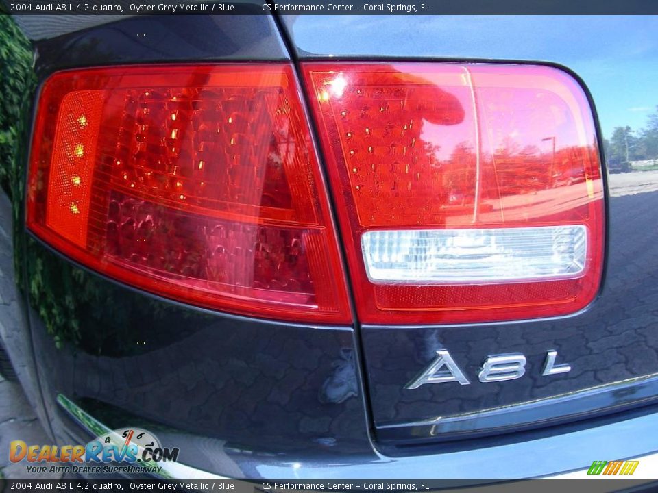 2004 Audi A8 L 4.2 quattro Oyster Grey Metallic / Blue Photo #27