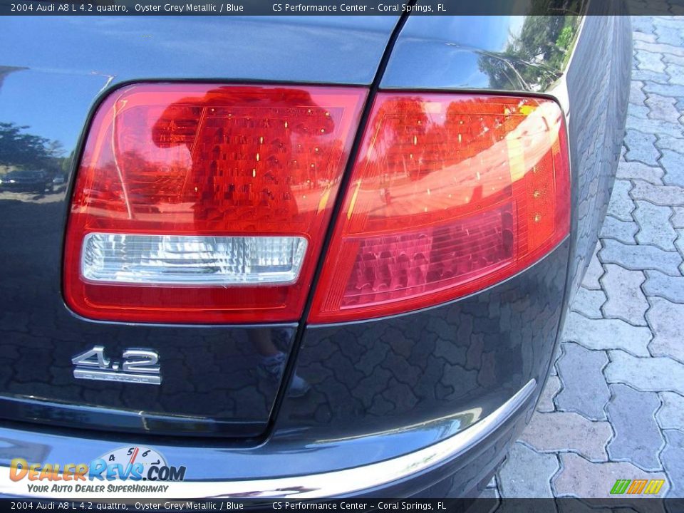 2004 Audi A8 L 4.2 quattro Oyster Grey Metallic / Blue Photo #28