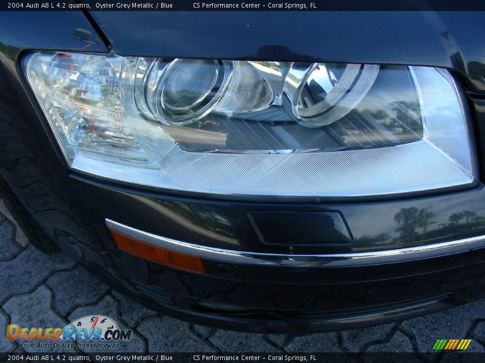2004 Audi A8 L 4.2 quattro Oyster Grey Metallic / Blue Photo #29