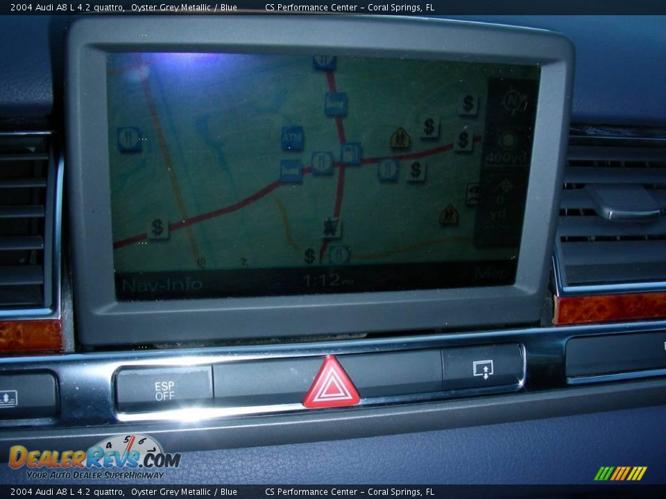2004 Audi A8 L 4.2 quattro Oyster Grey Metallic / Blue Photo #31