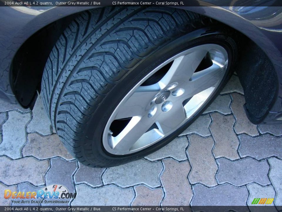 2004 Audi A8 L 4.2 quattro Oyster Grey Metallic / Blue Photo #33