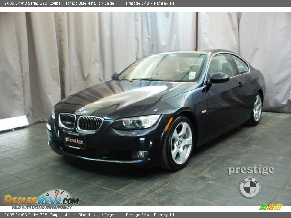2008 BMW 3 Series 328i Coupe Monaco Blue Metallic / Beige Photo #1